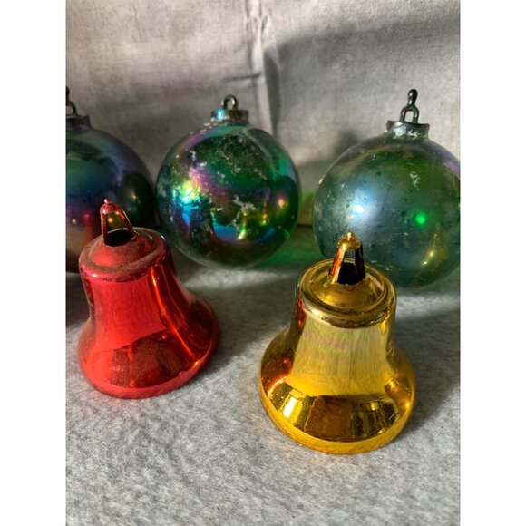 Bradford Vintage Unbreakable Christmas Ornaments Balls and Bells Set - Picture 3 of 10